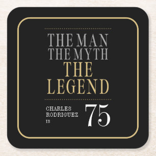 Der Mann Der Mythos Die Legende 75. Geburtstag Rechteckiger Pappuntersetzer