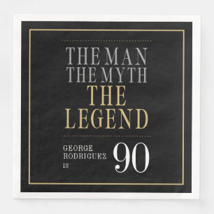 Der Mann Der Mythos Die Legende 90. Geburtstag Serviette