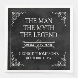 Der Mann Der Mythos Die Legende 90. Geburtstag Serviette