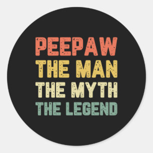 Der Mann Der Mythos Die Legende Bunnyaw Vintage Re Runder Aufkleber