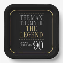 Der Mann, der Mythos, die Legende des 90. Geburtst Pappteller