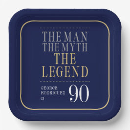 Der Mann, der Mythos, die Legende des 90. Geburtst Pappteller