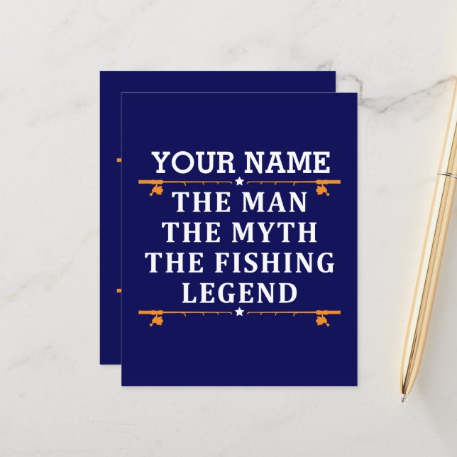 Der Mann, der Mythos, die Legende des Fischens per (Vorderseite/Rückseite Beispiel)