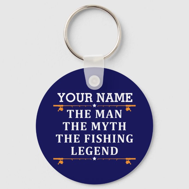 Der Mann, der Mythos, die Legende des Fischens per Schlüsselanhänger (Vorderseite)