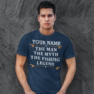 Der Mann, der Mythos, die Legende des Fischens per T-Shirt