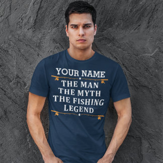Der Mann, der Mythos, die Legende des Fischens per T-Shirt