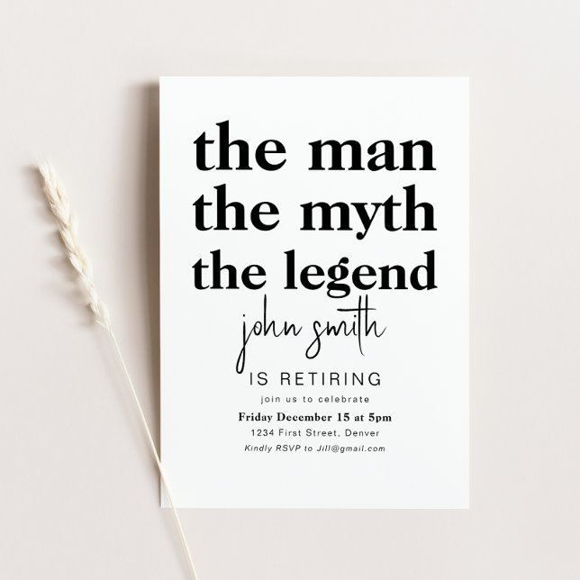 Der Mann, der Mythos, die Legende, ermuntert Einladung (Von Creator hochgeladen)