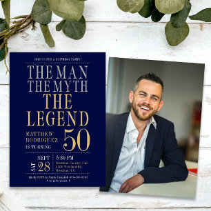 Der Mann Der Mythos Die Legende Foto 50. Geburtsta Einladung