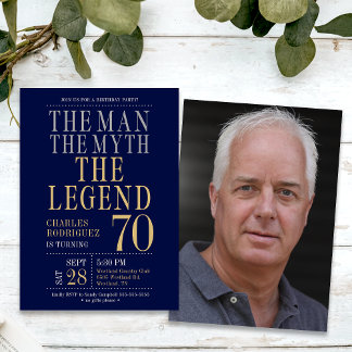 Der Mann Der Mythos Die Legende Foto 70. Geburtsta Einladung