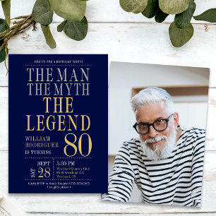 Der Mann Der Mythos Die Legende Foto 80. Geburtsta Einladung