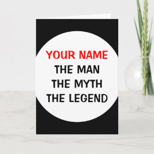 Der Mann Der Mythos Die Legende Grußkarte für Männ Karte