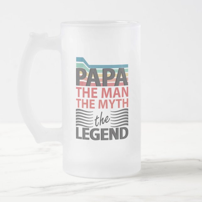 Der Mann, der Mythos, die Legende Mattglas Bierglas (Links)