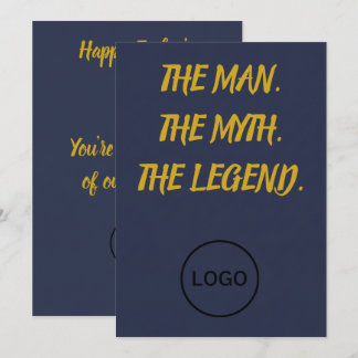 Der Mann Der Mythos Die Legende Navy Blau Gold Sch Feiertagskarte