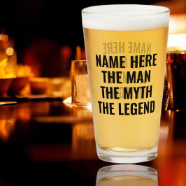 Der Mann, der Mythos, die Legende personalisiert Glas