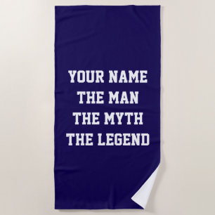 Der Mann der Mythos die Legende personalisiert nav Strandtuch