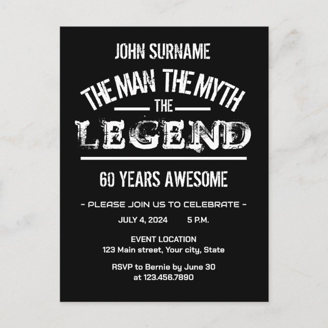 Der Mann, der Mythos, die Legende Phantastischen G Postkarte (Vorderseite)