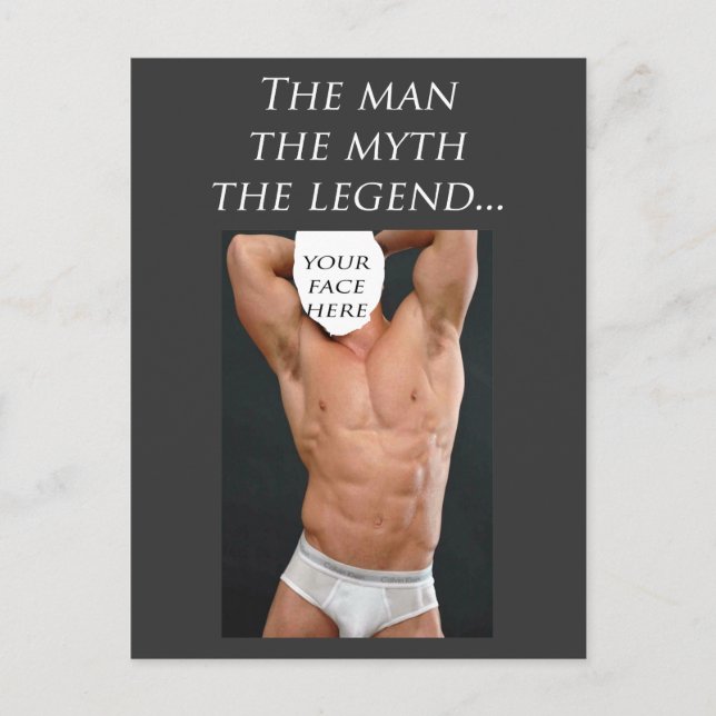 Der Mann, der Mythos, die Legende Postkarte (Vorderseite)
