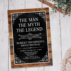 Der Mann Der Mythos Die Legende Überraschung 100. Einladung