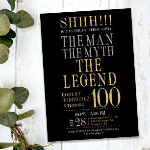 Der Mann Der Mythos Die Legende Überraschung 100.  Einladung