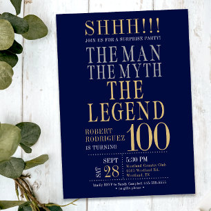 Der Mann Der Mythos Die Legende Überraschung 100.  Einladung