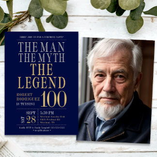 Der Mann Der Mythos Die Legende Überraschung 100. Einladung