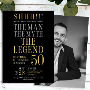 Der Mann Der Mythos Die Legende Überraschung 50. G Einladung