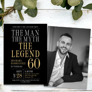 Der Mann Der Mythos Die Legende Überraschung 60. G Einladung
