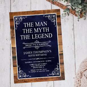 Der Mann Der Mythos Die Legende Überraschung 60. G Einladung