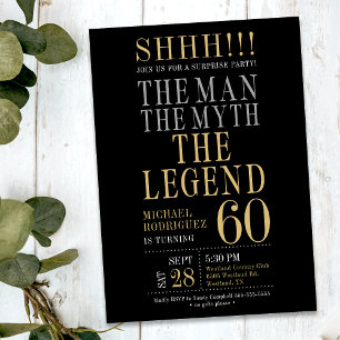 Der Mann Der Mythos Die Legende Überraschung 60. G Einladung