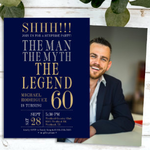 Der Mann Der Mythos Die Legende Überraschung 60. G Einladung