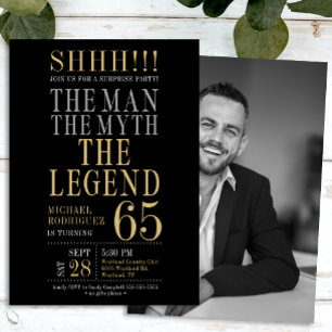 Der Mann Der Mythos Die Legende Überraschung 65. G Einladung