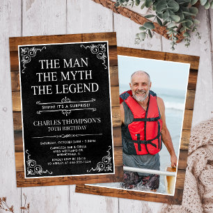 Der Mann Der Mythos Die Legende Überraschung 70. G Einladung