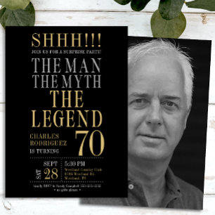 Der Mann Der Mythos Die Legende Überraschung 70. G Einladung