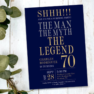 Der Mann Der Mythos Die Legende Überraschung 70. G Einladung
