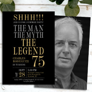 Der Mann Der Mythos Die Legende Überraschung 75. G Einladung