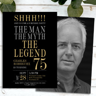Der Mann Der Mythos Die Legende Überraschung 75. G Einladung