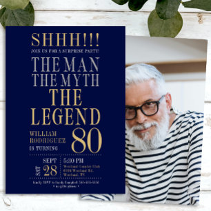 Der Mann Der Mythos Die Legende Überraschung 80. G Einladung