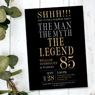 Der Mann Der Mythos Die Legende Überraschung 85. G Einladung