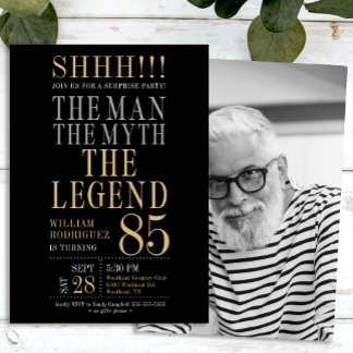Der Mann Der Mythos Die Legende Überraschung 85. G Einladung