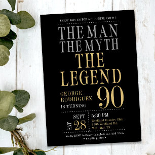 Der Mann Der Mythos Die Legende Überraschung 90. G Einladung