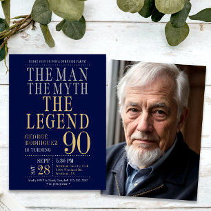 Der Mann Der Mythos Die Legende Überraschung 90. G Einladung