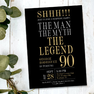 Der Mann Der Mythos Die Legende Überraschung 90. G Einladung