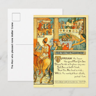 Der Mann, der niemanden gefiel Walter Crane Postkarte