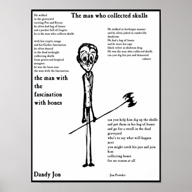Der Mann, der Schädel gesammelt hat Poster (Vorne)