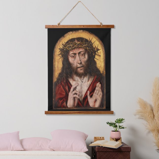 Der Mann der Traurigkeit Wandteppich Mit Holzrahmen (Schlafzimmer)