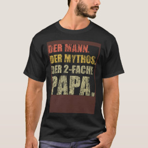 Der Mann des Mythos des doppelten Vaters mit Twins T-Shirt