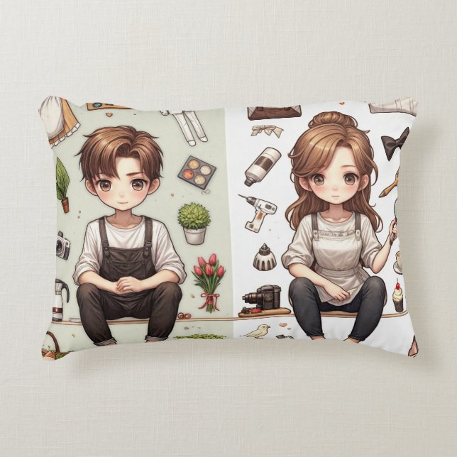 Der Mann, die Frau. 1 Akzentkissen Dekokissen (Vorderseite)