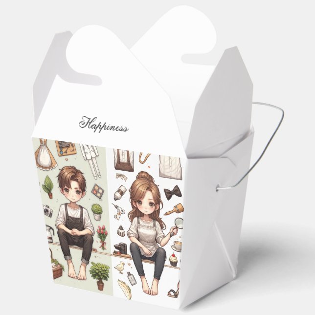 Der Mann, die Frau. 1 Gefälligkeitskasten Geschenkschachtel (Offen)