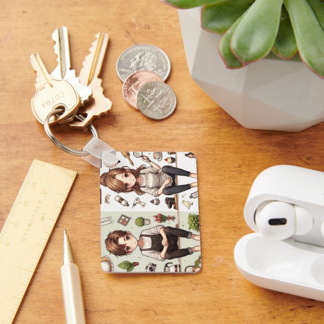 Der Mann, die Frau. 1 SCHLÜSSELANHÄNGER (Schreibtisch)