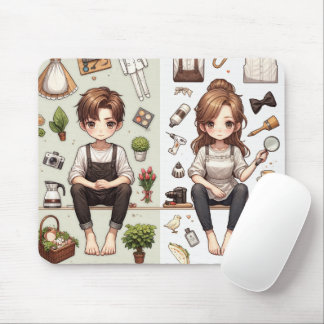 Der Mann, die Frau über 1,1 Mausknöpfe Mousepad